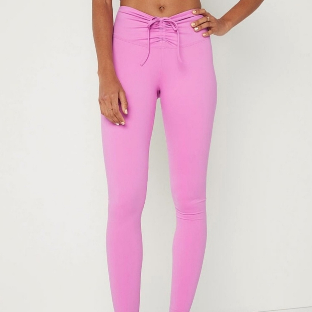 "Pink" Adjustable  rouched leggings
